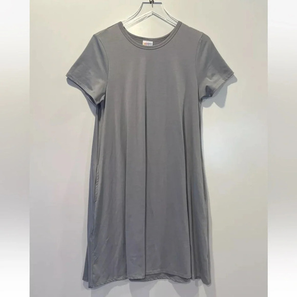 LuLaRoe Womens Carly Dress Gray Size Medium (873) - Picture 1 of 5